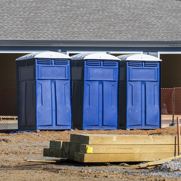 what is the expected delivery and pickup timeframe for the portable toilets in Combes